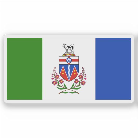Sticker Drapeau de la province du Yukon, Canada (Devant)