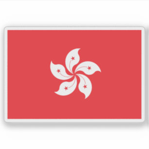 Sticker Drapeau de la région de Hong Kong, Chine