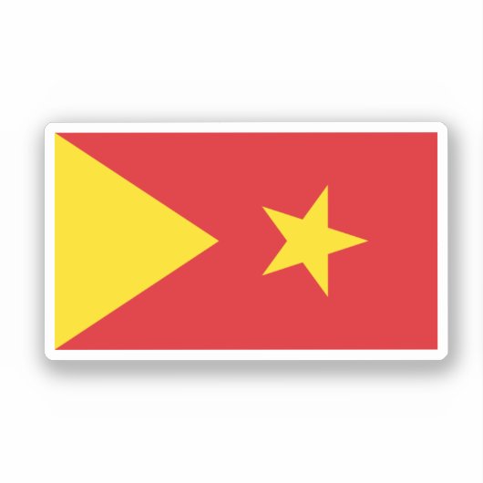 Sticker Drapeau de la région de Tigray (Recto)