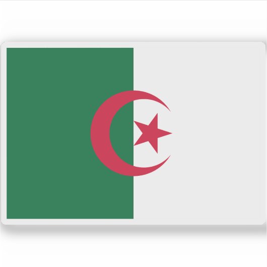 Sticker Drapeau de la République algérienne démocratique e (Devant)