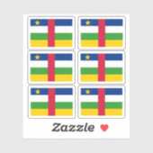 Sticker Drapeau de la République Centrafricaine - collecti (Feuille)