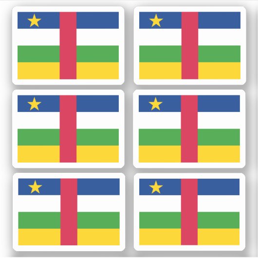 Sticker Drapeau de la République Centrafricaine - collecti (Devant)