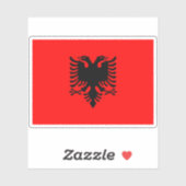 Sticker Drapeau de la République d'Albanie (Feuille)