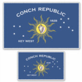 Sticker Drapeau de la République de Conch, Drapeau de Key (Devant)