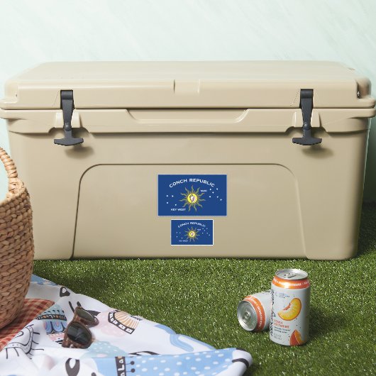 Sticker Drapeau de la République de Conch, Drapeau de Key (Glacière)