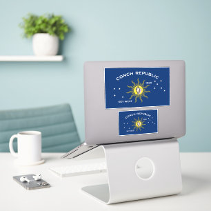 Sticker Drapeau de la République de Conch, Drapeau de Key 