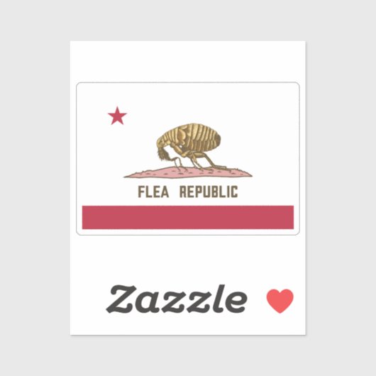 Sticker Drapeau de la République de Flea (Feuille)