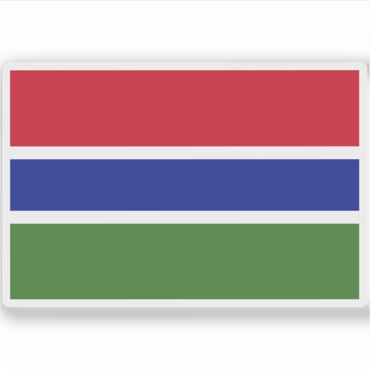 Sticker Drapeau de la République de Gambie (Devant)