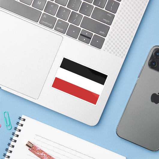 Sticker Drapeau de la République de Haute-Volta (Burkina F (Ordinateur portable avec iPhone)