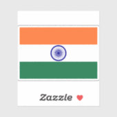 Sticker Drapeau de la République de l'Inde (Feuille)