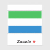 Sticker Drapeau de la République de Sierra Leone (Feuille)