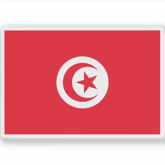 Sticker Drapeau de la République de Tunisie (Devant)