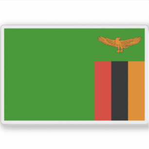 Sticker Drapeau de la République de Zambie
