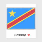 Sticker Drapeau de la République démocratique du Congo (Feuille)