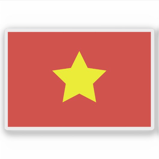 Sticker Drapeau de la République démocratique du Vietnam ( (Devant)
