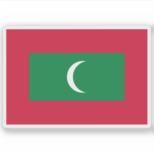 Sticker Drapeau de la République des Maldives (Devant)