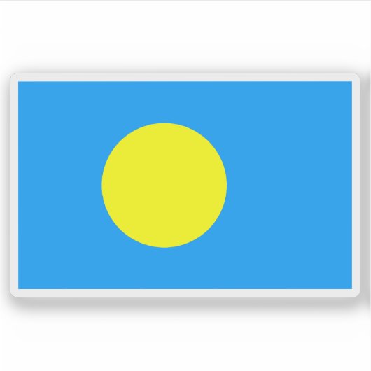 Sticker Drapeau de la République des Palaos (Devant)