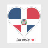 Sticker Drapeau de la République Dominicaine (Feuille)
