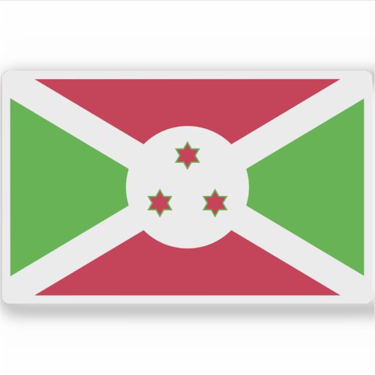 Sticker Drapeau de la République du Burundi (Devant)