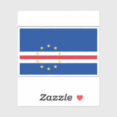 Sticker Drapeau de la République du Cap-Vert (Cap-Vert) (Feuille)