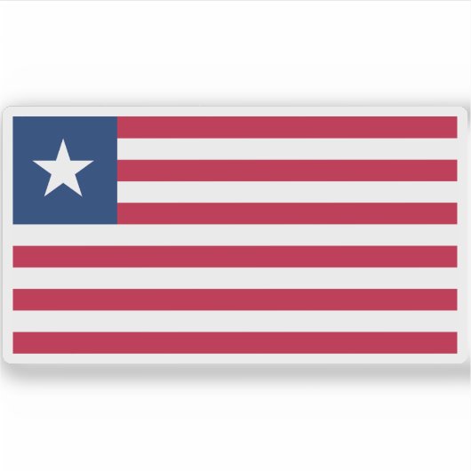 Sticker Drapeau de la République du Libéria (Devant)