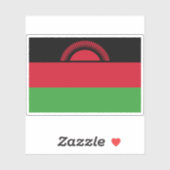 Sticker Drapeau de la République du Malawi (Feuille)