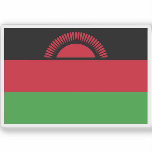 Sticker Drapeau de la République du Malawi (Devant)