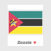 Sticker Drapeau de la République du Mozambique (Feuille)