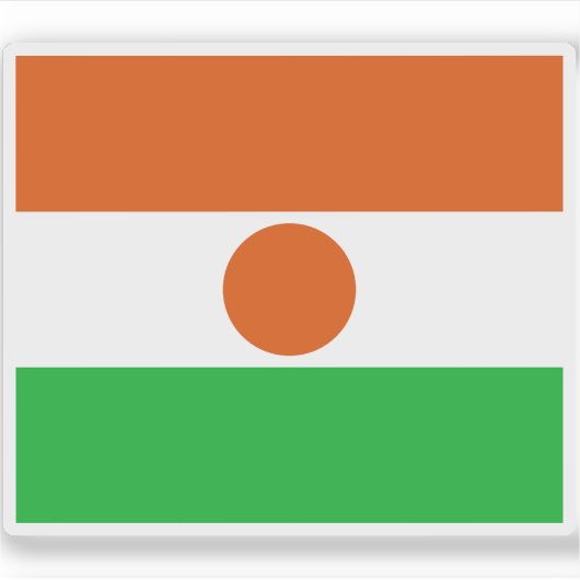Sticker Drapeau de la République du Niger (Devant)