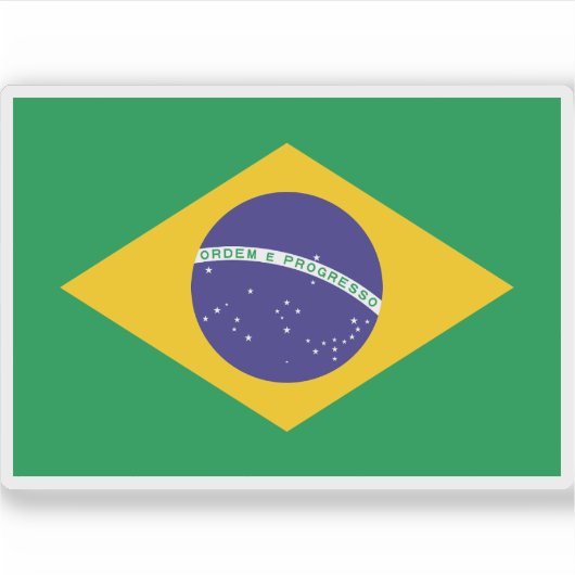 Sticker Drapeau de la République fédérative du Brésil (Devant)