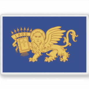 Sticker Drapeau de la République septinsulaire de Grèce (1