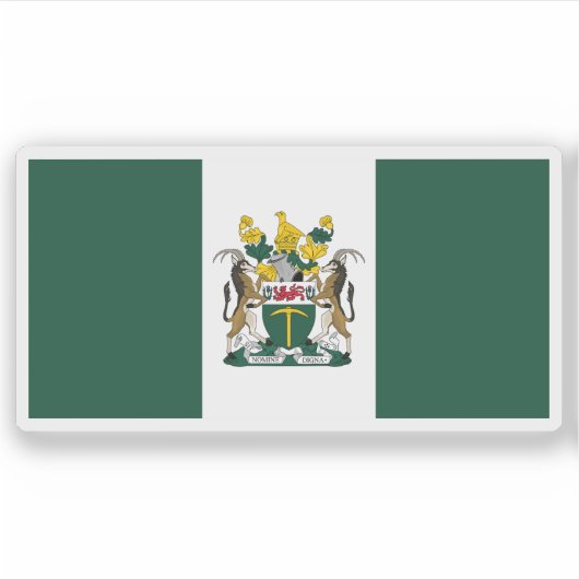 Sticker Drapeau de la Rhodésie (1968-1979), Zimbabwe (Devant)