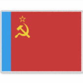 Sticker Drapeau de la Russie soviétique, URSS, CCCP, commu (Devant)