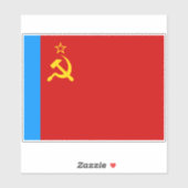 Sticker Drapeau de la Russie soviétique, URSS, CCCP, commu (Feuille)