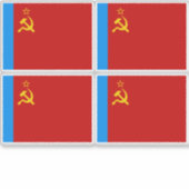 Sticker Drapeau de la Russie soviétique, URSS, CCCP, commu (Devant)