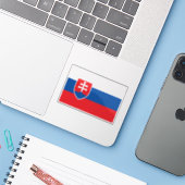 Sticker Drapeau de la Slovaquie (Ordinateur portable avec iPhone)