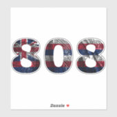 Sticker Drapeau de la tribu Hawaii 808 (Feuille)