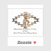 Sticker Drapeau de la tribu Muwekma Ohlone, USA (Feuille)