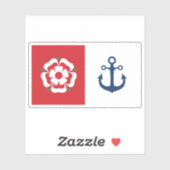 Sticker Drapeau de la ville de Southampton, Angleterre (Feuille)