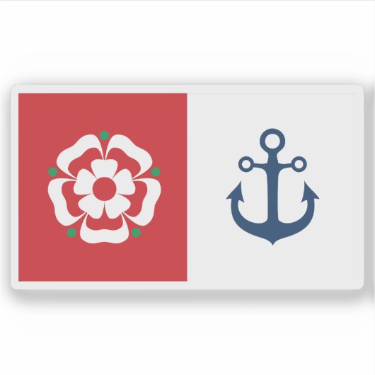 Sticker Drapeau de la ville de Southampton, Angleterre (Devant)