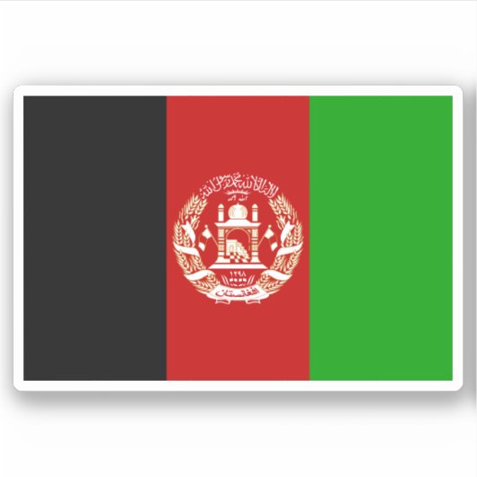 Sticker Drapeau de l'Afghanistan (Devant)