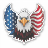 Sticker Drapeau de l'aigle américain (Devant)