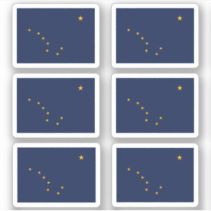Sticker Drapeau de l'Alaska, drapeau de l'État américain