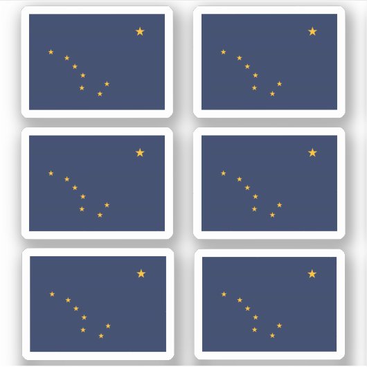 Sticker Drapeau de l'Alaska, drapeau de l'État américain (Devant)