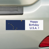 Sticker Drapeau de l'Alaska, Joyeux anniversaire U (En voiture)