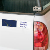 Sticker Drapeau de l'Alaska, Joyeux anniversaire U (Sur camion)