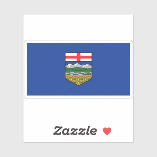 Sticker Drapeau de l'Alberta (Feuille)
