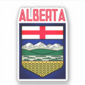 Sticker Drapeau de l'Alberta - CANADA (Devant)