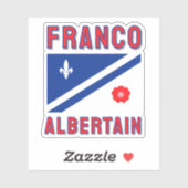 Sticker Drapeau de l'Albertain français (Feuille)