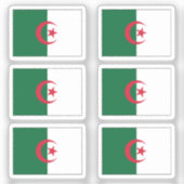 Sticker Drapeau de l'Algérie Collection pack de 6 (Recto)